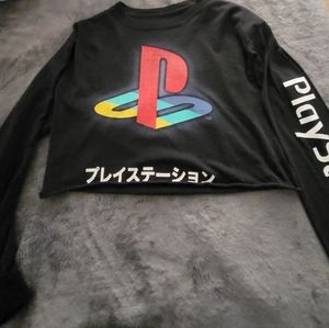 Playstation Customized to Crop Top...Adult (M)
